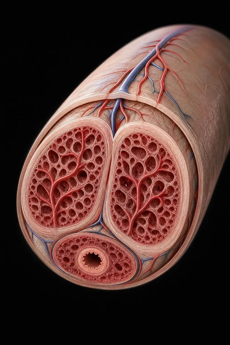 Erectile vascular anatomy — blood flow